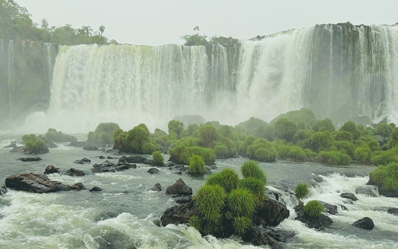Iguacu Falls Beautiful Scene Brazil