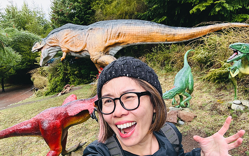 Gone crazy with all types of dinosaur at Parque Nahuelito Bariloche