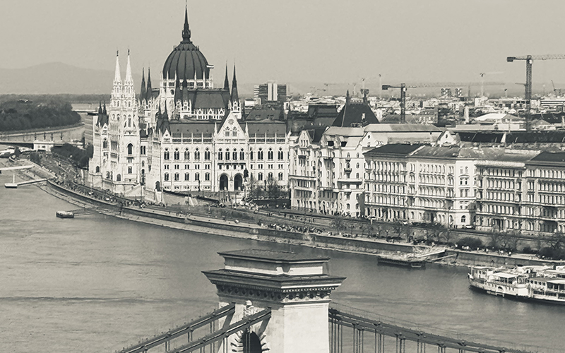 Budapest Hungary, Parliamant and Chain Bridge