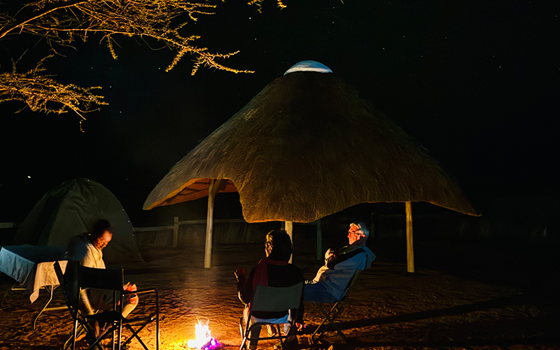 Camping at night Namibia
