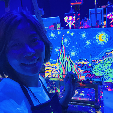 Fluorescent Paint Class at Barcelona Spain