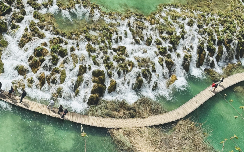 Mini waterfalls in Plitvice Lakes National Park